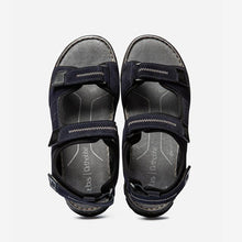Load image into Gallery viewer, Sandals Man sole ortholite navy leather