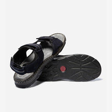 Load image into Gallery viewer, Sandals Man sole ortholite navy leather