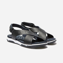 Load image into Gallery viewer, Sandals Women Technical Sole Navy Leather