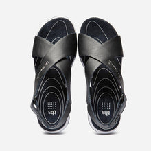 Load image into Gallery viewer, Sandals Women Technical Sole Navy Leather