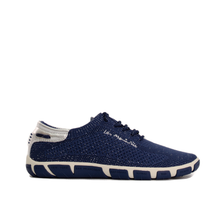 Load image into Gallery viewer, Women's canvas tennis shoes with regatta and silver JAZARIA