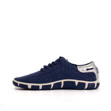 Load image into Gallery viewer, Women's canvas tennis shoes with regatta and silver JAZARIA