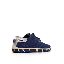 Load image into Gallery viewer, Women's canvas tennis shoes with regatta and silver JAZARIA