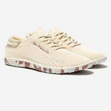 Load image into Gallery viewer, Sneakers Women Comfort Textile Recycled Ecru Sole Multicolour JAZARIA