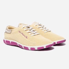 Load image into Gallery viewer, Sneakers Canvas Women Yellow Pale & Fuchsia JAZARIA