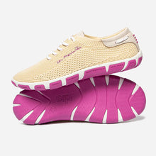 Load image into Gallery viewer, Sneakers Canvas Women Yellow Pale & Fuchsia JAZARIA