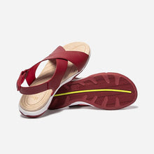 Load image into Gallery viewer, Sandals Women sole technical leather red