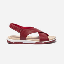 Load image into Gallery viewer, Sandals Women sole technical leather red