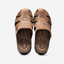 Load image into Gallery viewer, JEROME Men's Comfort Mules Ortholite Brown Leather