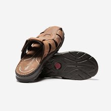Load image into Gallery viewer, JEROME Men's Comfort Mules Ortholite Brown Leather