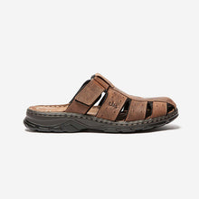 Load image into Gallery viewer, JEROME Men's Comfort Mules Ortholite Brown Leather