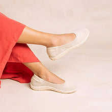 Load image into Gallery viewer, Ballet Flat Women Lightweight Textile Marl Beige JIVIANA