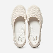 Load image into Gallery viewer, Ballet Flat Women Lightweight Textile Marl Beige JIVIANA