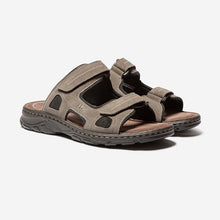Load image into Gallery viewer, JONATAN Men's Comfort Mules Ortholite Khaki Leather