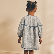Load image into Gallery viewer, Blue Denim Character 100% Cotton Button Through Dress (3mths-6yrs)