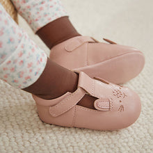 Load image into Gallery viewer, Pink Bunny T-Bar Baby Shoes (0-24mths)