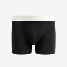 Load image into Gallery viewer, Black Pastel Textured Colour Waistband Trunk Boxers 8 Pack