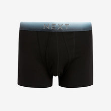 Load image into Gallery viewer, Black Ombre Mono Waistband 4 pack A-Front Cotton Rich Boxers