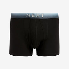 Load image into Gallery viewer, Black Ombre Mono Waistband 4 pack A-Front Cotton Rich Boxers