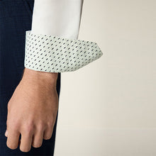 Load image into Gallery viewer, White Regular Fit Trimmed Formal Long Sleeve Shirt