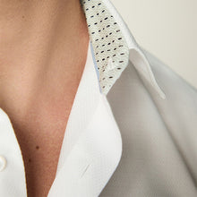 Load image into Gallery viewer, White Regular Fit Trimmed Formal Long Sleeve Shirt