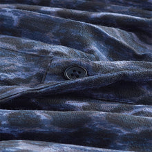 Load image into Gallery viewer, Blue Puff Sleeve Midi Dress