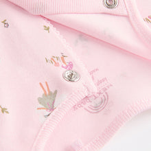 Load image into Gallery viewer, Pink/White Baby 100% Cotton Sleepsuits 3 Pack (0-12mths)