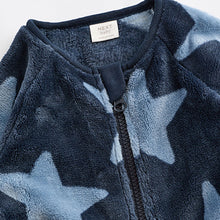 Load image into Gallery viewer, Blue Star Baby Zip Fleece Sleepsuit