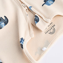 Load image into Gallery viewer, Blue Elephant Two Way Zip Baby 100% Cotton Sleepsuits 3 Pack (0mths-2yrs)