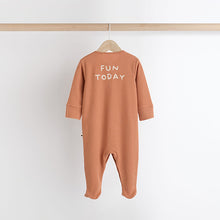 Load image into Gallery viewer, Brown Baby Sleepsuits 3 Pack (0mths-18mths)