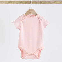 Load image into Gallery viewer, Pink Bunny 5 Pack Short Sleeve Bodysuits