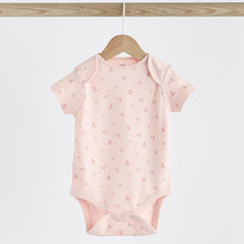 Load image into Gallery viewer, Pink Bunny 5 Pack Short Sleeve Bodysuits