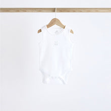 Load image into Gallery viewer, Blue Bear Print Baby Vests 5 Pack