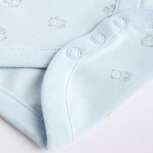 Load image into Gallery viewer, Blue Bear Print Baby Vests 5 Pack