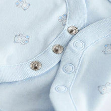 Load image into Gallery viewer, Blue Bear Print Baby Vests 5 Pack