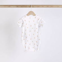 Load image into Gallery viewer, White 5 Pack Baby Short Sleeve Bodysuits
