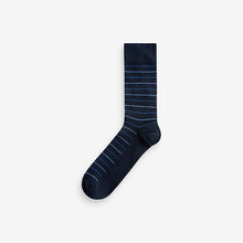 Load image into Gallery viewer, Mixed Blue Pattern Smart Socks 5 Pack