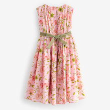 Load image into Gallery viewer, Pink Printed Cotton Prom Dress