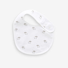 Load image into Gallery viewer, White Animals 100% Cotton Bibs 5 Pack