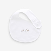 Load image into Gallery viewer, White Animals 100% Cotton Bibs 5 Pack