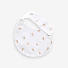 Load image into Gallery viewer, White Animals 100% Cotton Bibs 5 Pack