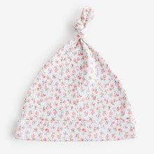 Load image into Gallery viewer, Pink Baby Tie Top 100% Cotton Hats 3 Pack (0-3mths)