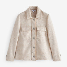 Load image into Gallery viewer, Neutral Boucle Sequin Shacket
