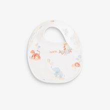 Load image into Gallery viewer, Blue Delicate Elephant Baby 100% Cotton Bibs 3 Pack