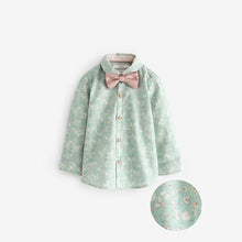 Load image into Gallery viewer, Mineral 100% Cotton Long Sleeve Shirt And Bow Tie Set (3mths-6yrs)