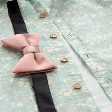 Load image into Gallery viewer, Mineral 100% Cotton Long Sleeve Shirt And Bow Tie Set (3mths-6yrs)