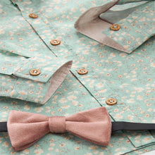 Load image into Gallery viewer, Mineral 100% Cotton Long Sleeve Shirt And Bow Tie Set (3mths-6yrs)