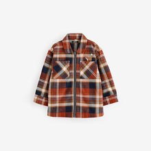 Load image into Gallery viewer, Orange Check Long Sleeve Check 100% Cotton Shirt (3mths-6yrs)