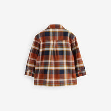 Load image into Gallery viewer, Orange Check Long Sleeve Check 100% Cotton Shirt (3mths-6yrs)