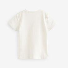 Load image into Gallery viewer, White Short Sleeve Henley Neck T-Shirt